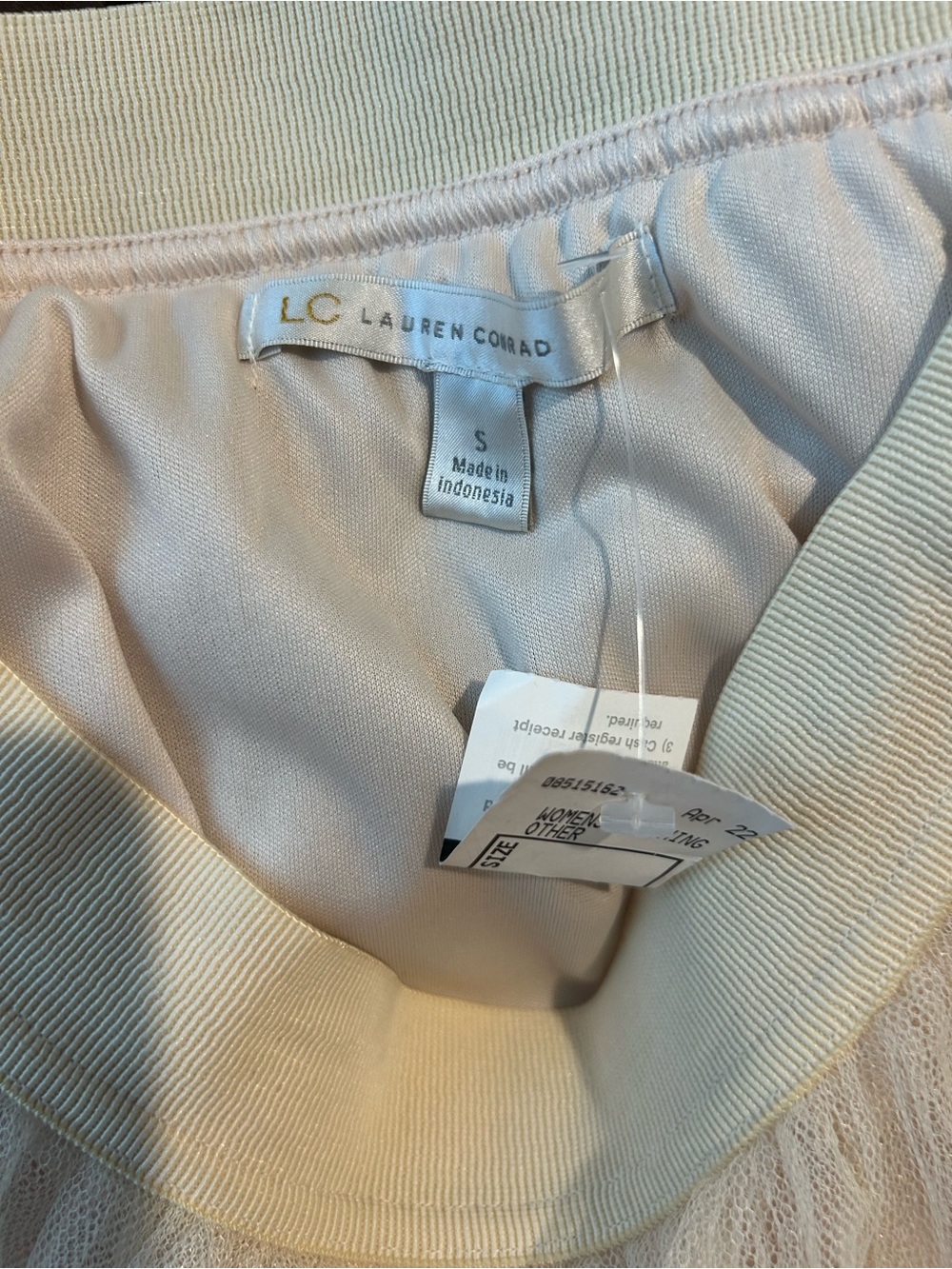 LC Lauren Conrad Beige Tulle Skater Mini Skirt - Picture 4 of 4